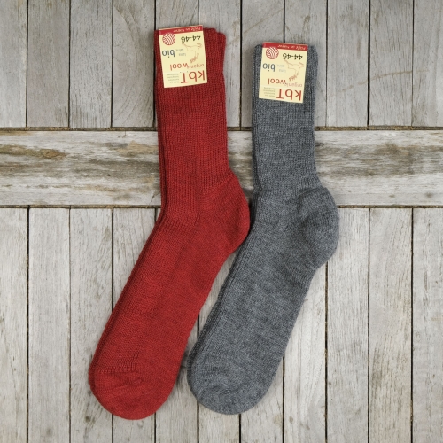 Adult's Organic Wool Short Walking Socks with Terry Sole