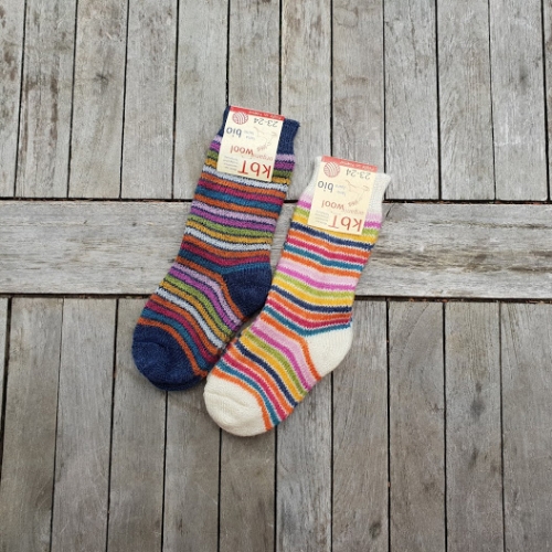 Children's Stripy Organic Wool Terry Socks Children's Stripy Organic Wool Terry Socks