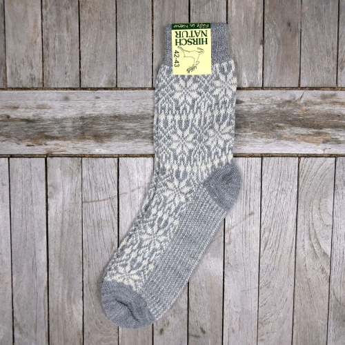 Adult's Organic Wool & Linen Starry Fair-Isle Socks