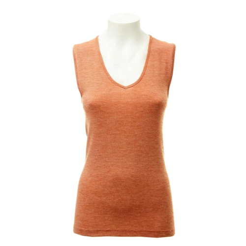 Women\'s Sleeveless Vest in Organic Cotton, Wool and Silk