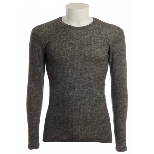 Unisex Long-Sleeved Ribbed Crew Neck in Wool, Cotton and Silk [0216/40324]  - £34.80 : Cambridge Baby, Organic Natural Clothing