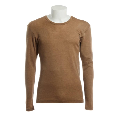 Unisex Long-Sleeved Crew Neck in Wool and Silk