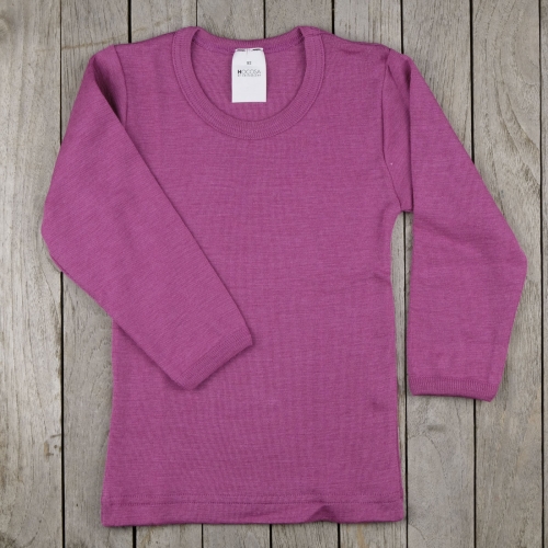 Children's Long-Sleeved Vest in Organic Merino Wool and Silk