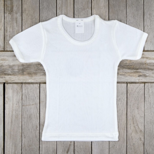 Children's Short-Sleeved Vest in 100% Mulberry Silk Children's Short-Sleeved Vest in 100% Mulberry Silk