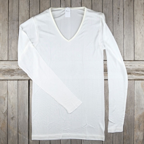 Women's Long-Sleeved Vest in 100% Mulberry Silk