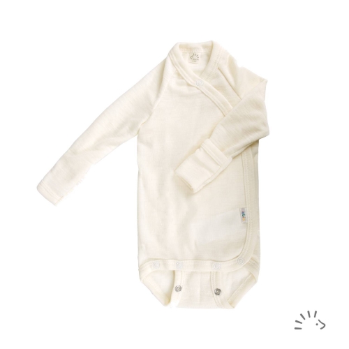 Wrap Baby-Body in Silk & Wool with Fold-Over Scratch Mitts Wrap Baby-Body in Silk & Wool with Fold-Over Scratch Mitts