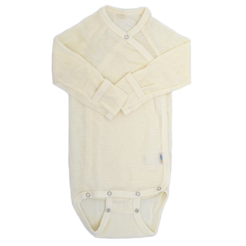 Wrap Baby-Body in Silk & Wool with Fold-Over Scratch Mitts