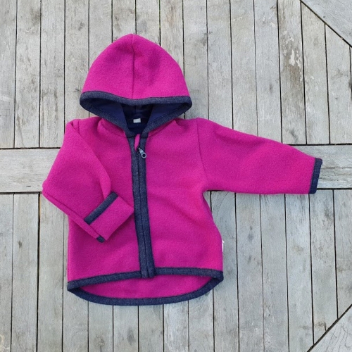 Tumbled Merino Wool Hooded Jacket Tumbled Merino Wool Hooded Jacket