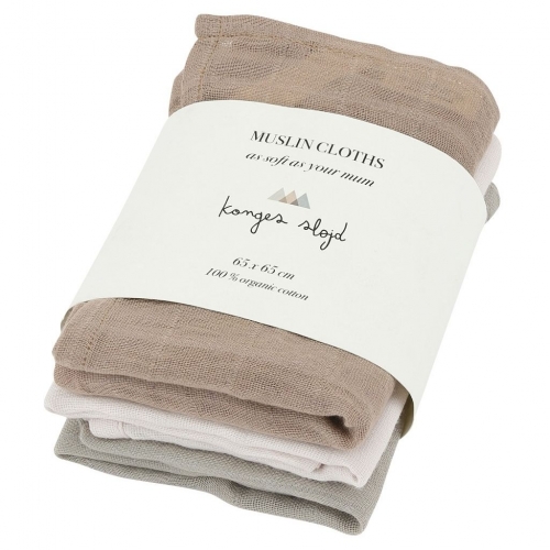 3-Pack of Organic Cotton Muslin Cloths 3-Pack of Organic Cotton Muslin Cloths