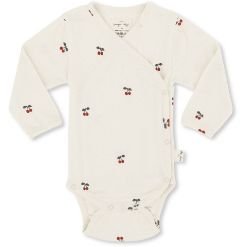 Cherry Print Organic Cotton Wrap Baby Body Cherry Print Organic Cotton Wrap Baby Body