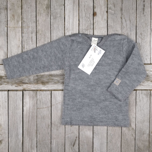 Long-Sleeved Shirt in Organic Brushed Merino Wool Terry