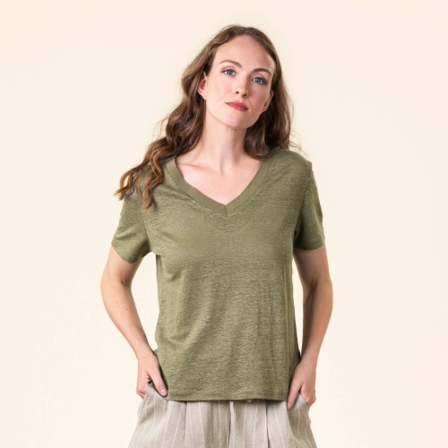 Women's Talida T-Shirt in 100% Linen