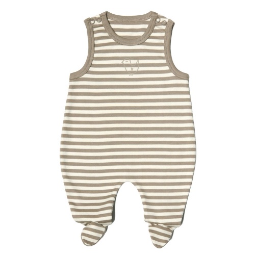 Stripy Romper with Feet in Organic Cotton Stripy Romper with Feet in Organic Cotton