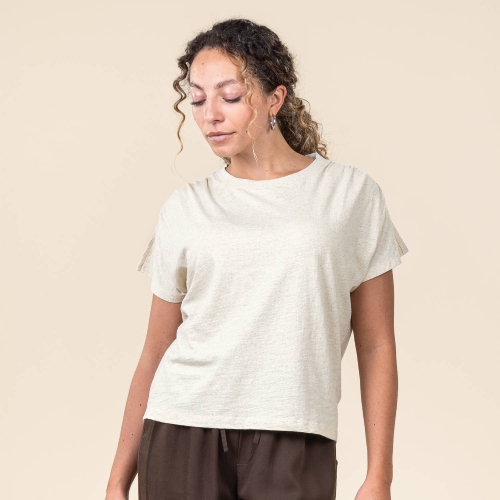 Women's Tola T-Shirt in Organic Cotton and Linen