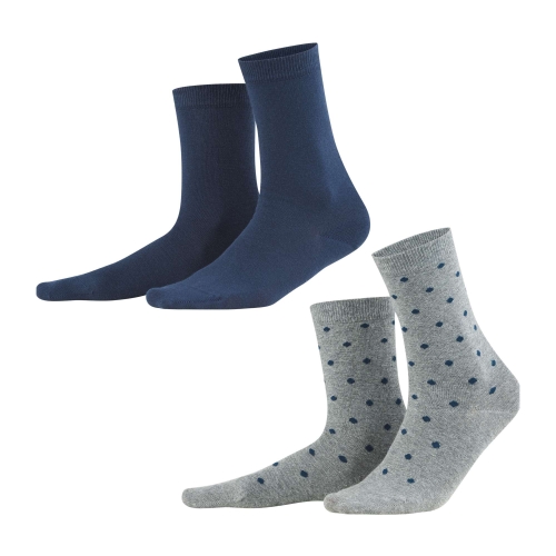 2-Pack of Women\'s Bettina Socks in Organic Cotton with Elastane