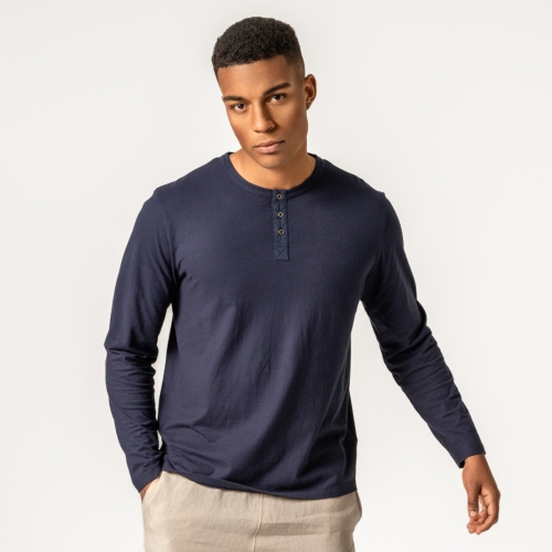 Men's Henley Shirt in Organic Cotton