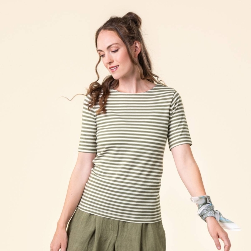 Women's Stripy Tanina T-Shirt in Organic Cotton