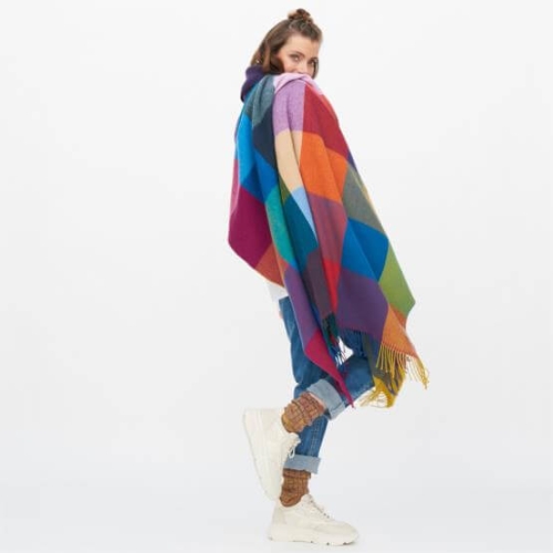 Soft Wool Plaid Blanket