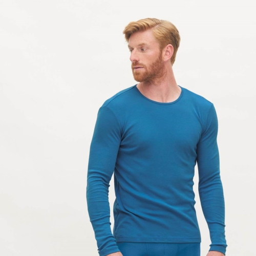 Men's Long-Sleeved Organic Wool & Cotton Shirt