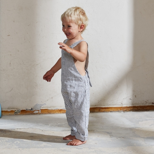 Lou Salopettes in Organic Linen Lou Salopettes in Organic Linen