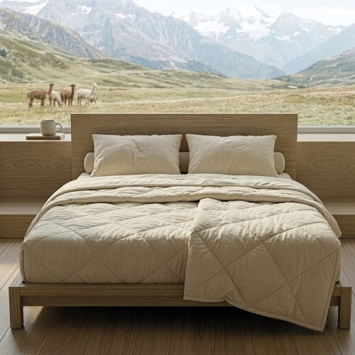 Extra Large Alpaca Filled Duvet with Organic Cotton Lining