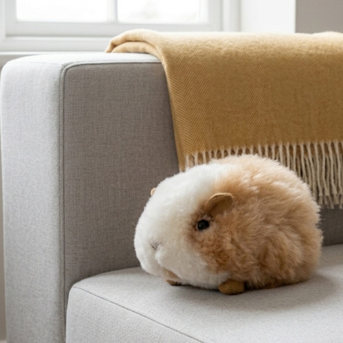Soft Guinea Pig Toy Handmade in 100% Baby Alpaca