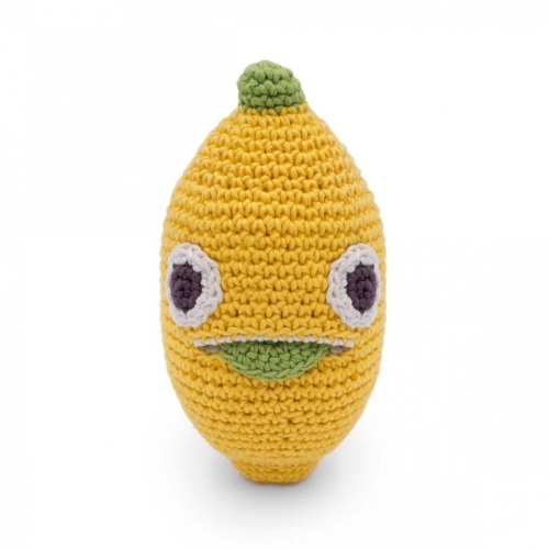 Leon Lemon Hand Crocheted Rattle
