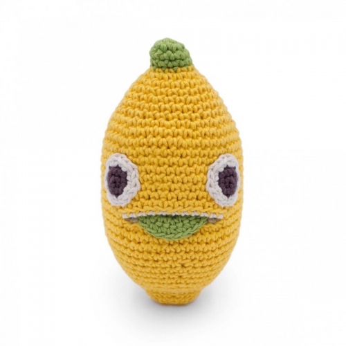 Leon Lemon Hand Crocheted Rattle Leon Lemon Hand Crocheted Rattle
