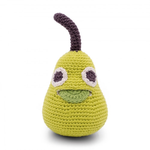 William Pear Hand Crocheted Rattle