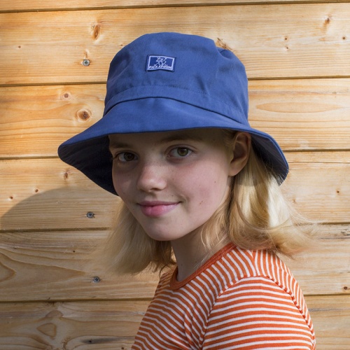 Wide Brim Bucket Hat in Organic Cotton (Cala)