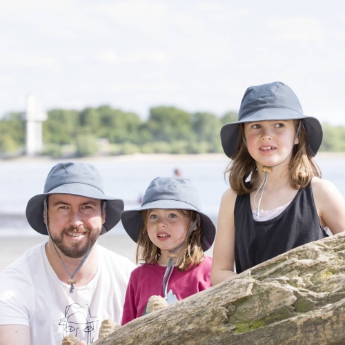 Frida Sun Hat with Wooden Toggle in Organic Cotton (UV)