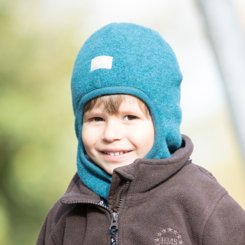 Balaclava Storm Hat in Wool Fleece with Organic Cotton Lining Balaclava Storm Hat in Wool Fleece with Organic Cotton Lining