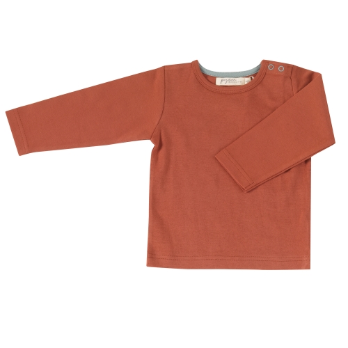 Plain Long-Sleeved T-Shirt in Organic Cotton