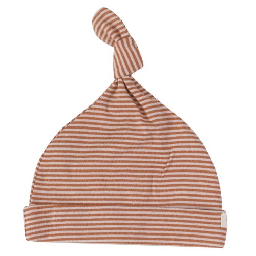 Fine Stripe Knotted Organic Cotton Baby Hat