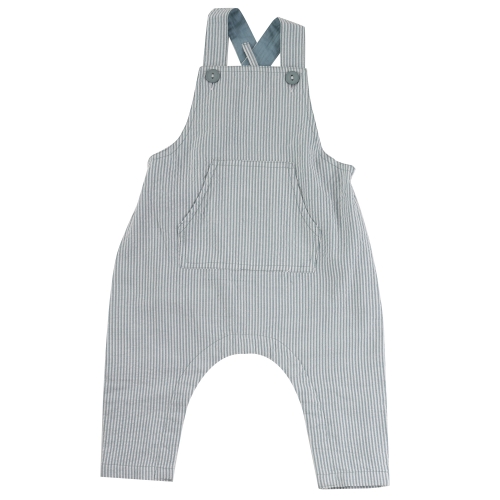 Cotton Seersucker Baby Dungarees Cotton Seersucker Baby Dungarees