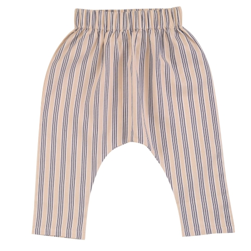 Organic Cotton Baggy Pants in Ticking Stripe