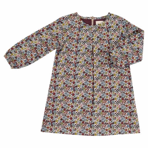 Children's Winter Ditsy Dress In Soft Organic Brushed Cotton Children's Winter Ditsy Dress In Soft Organic Brushed Cotton