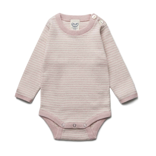Soft Long-Sleeved Baby Body in Organic Cotton & Silk