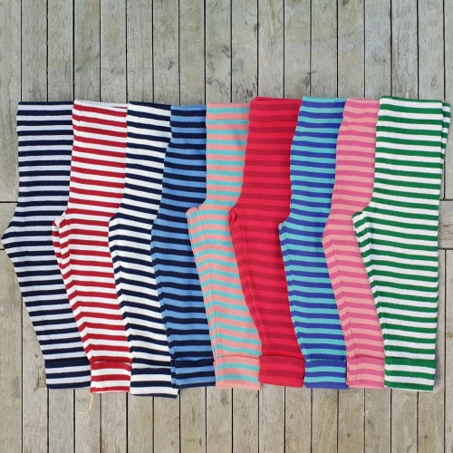 Super Soft Stripy Leggings in Knitted Organic Cotton Super Soft Stripy Leggings in Knitted Organic Cotton