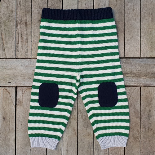 Soft Organic Cotton Knitted Stripy Baby Trousers Soft Organic Cotton Knitted Stripy Baby Trousers