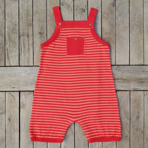 Stripy Playsuit in Knitted Organic Cotton Stripy Playsuit in Knitted Organic Cotton
