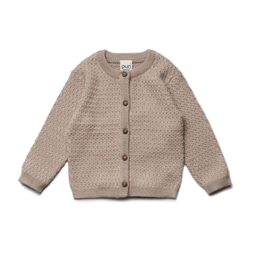 Merino Wool Textured Knit Cardigan
