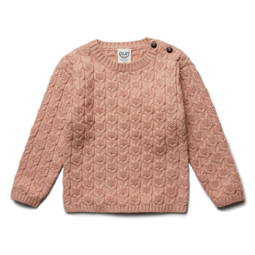 Soft Textured Knit Jumper in Organic Cotton