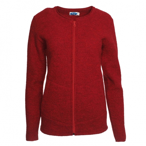 Women's Organic Merino Wool Crepe Zip Jacket Women's Organic Merino Wool Crepe Zip Jacket