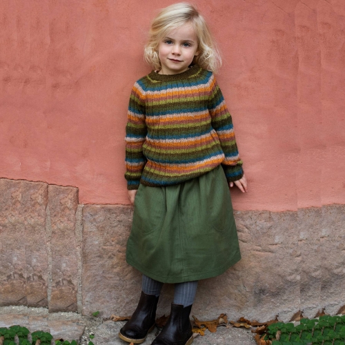 Children's Baby Alpaca Semi Hand Knitted Rainbow Sweater