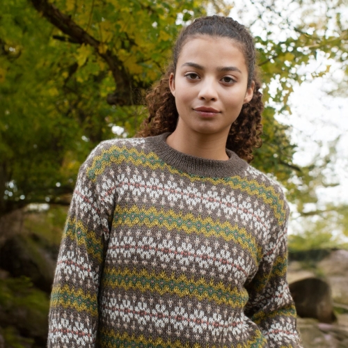 Women’s Baby Alpaca Pattern Sweater Women’s Baby Alpaca Pattern Sweater