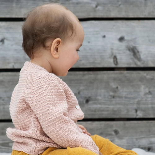 Soft Knitted Organic Cotton Baby Cardigan Soft Knitted Organic Cotton Baby Cardigan