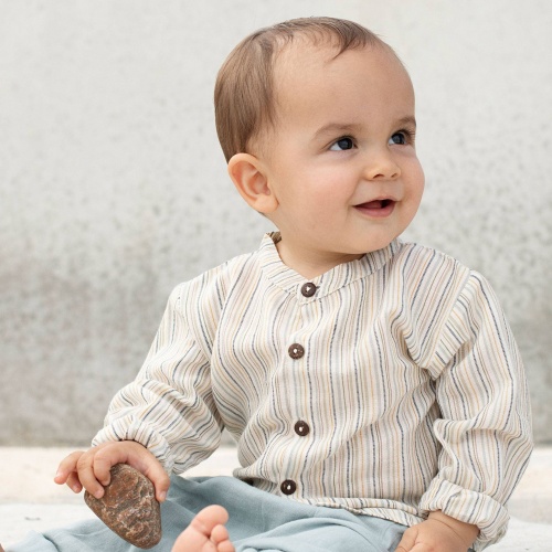 Woven Organic Cotton Baby Shirt Woven Organic Cotton Baby Shirt