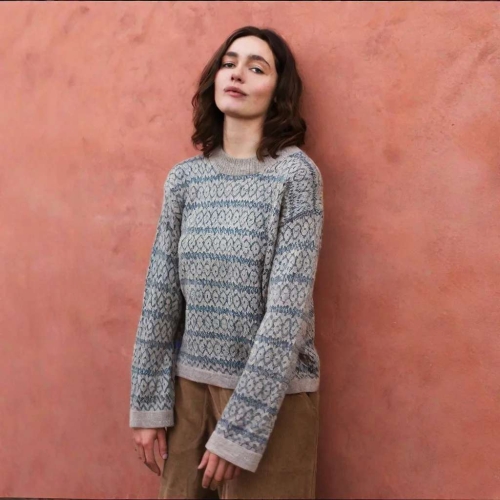 Women\'s Soft Baby Alpaca Pattern Sweater