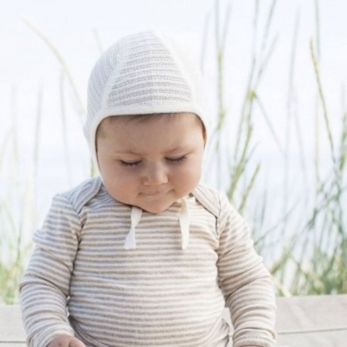 Knitted Baby Bonnet in Organic Cotton